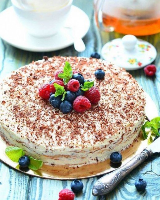 Блинный торт с творожным кремом – вкусный и простой рецепт - «Рецепты»