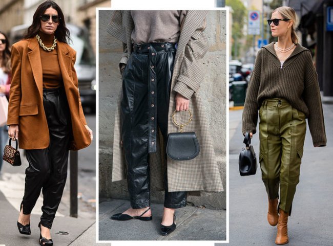 Как носить кожаные брюки: самые стильные и простые сочетания - «Мода»