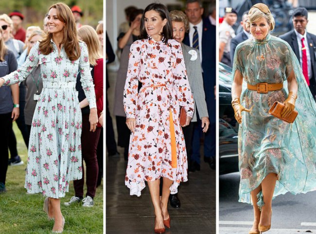 Модный букет: как королевские особы носят цветочный принт - «Мода»