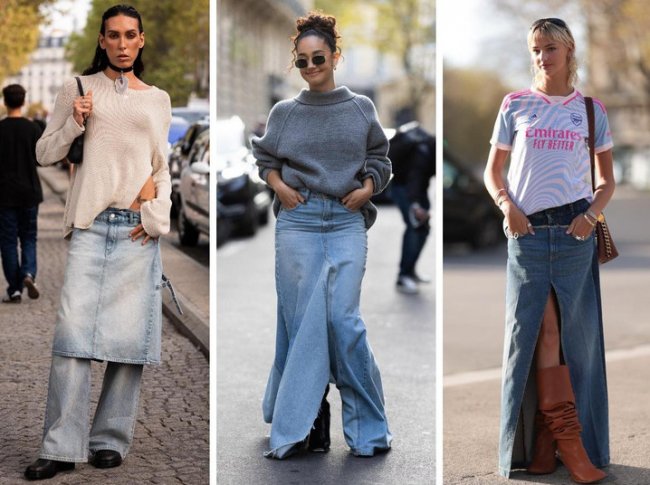 Самые модные джинсовые юбки на лето 2024 — макси, с рюшами и блестящие - «Мода»